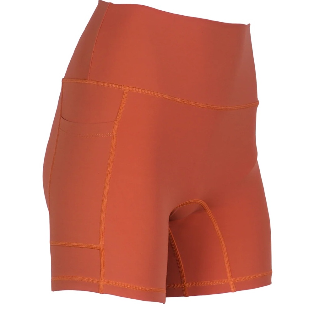 Women's High-Waisted Trailhead Shorts - Coral - Picture 9 of 10